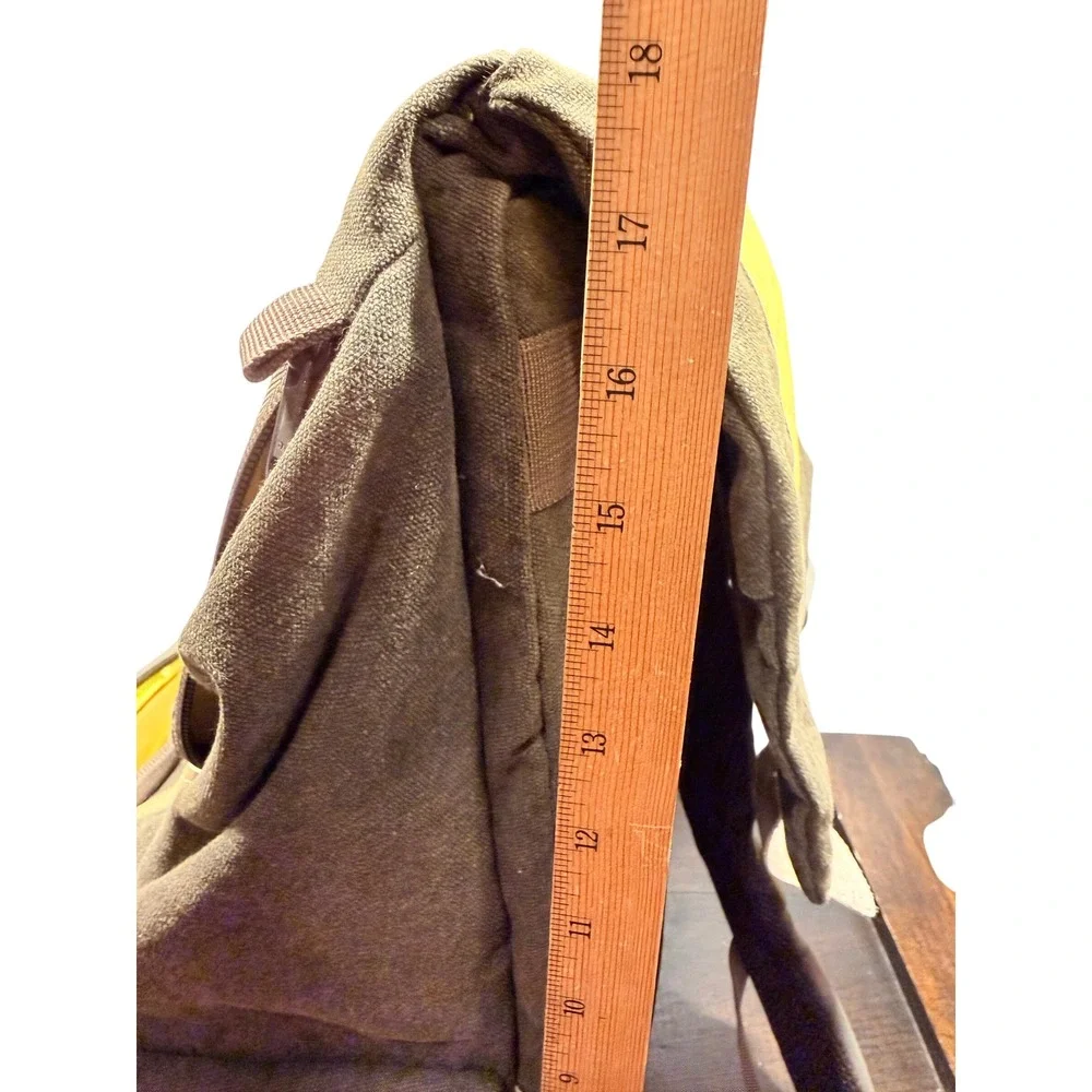 Peacechaos Canvas Camera Backpack Vintage Style‎ Army Green